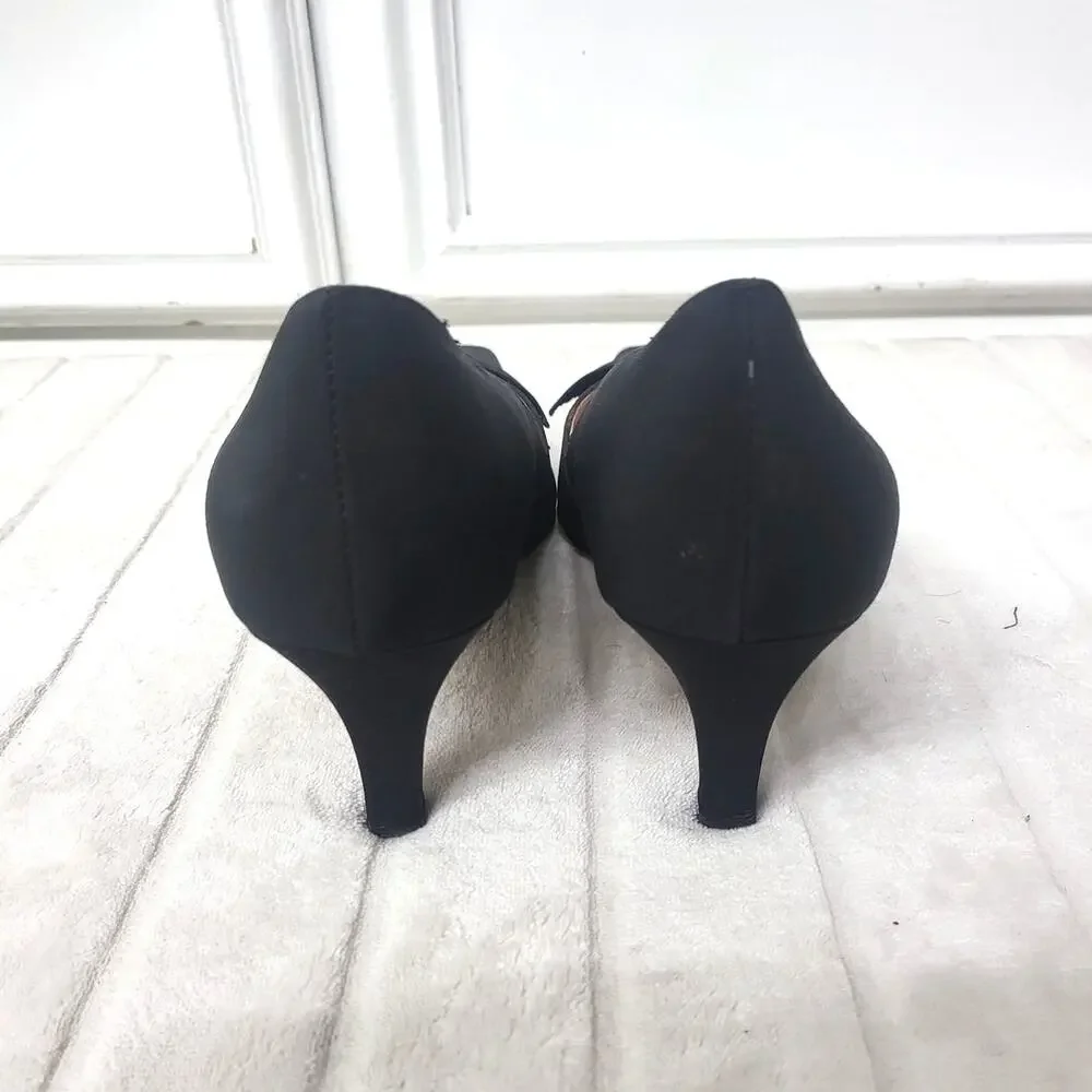 Madeline Eartha Black Fabric Heels - Size 9 M - Picture 4 of 10